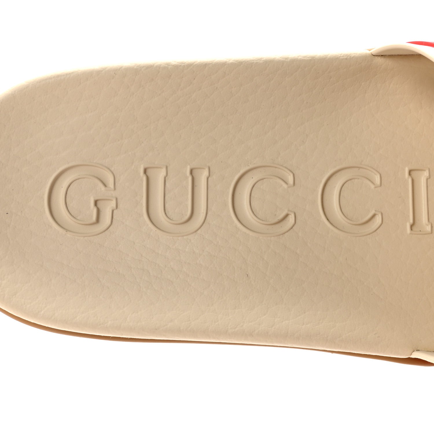 Gucci Rubber Web Womens Interlocking G Slide Sandals 40 Mystic White Green Red 8 of 9