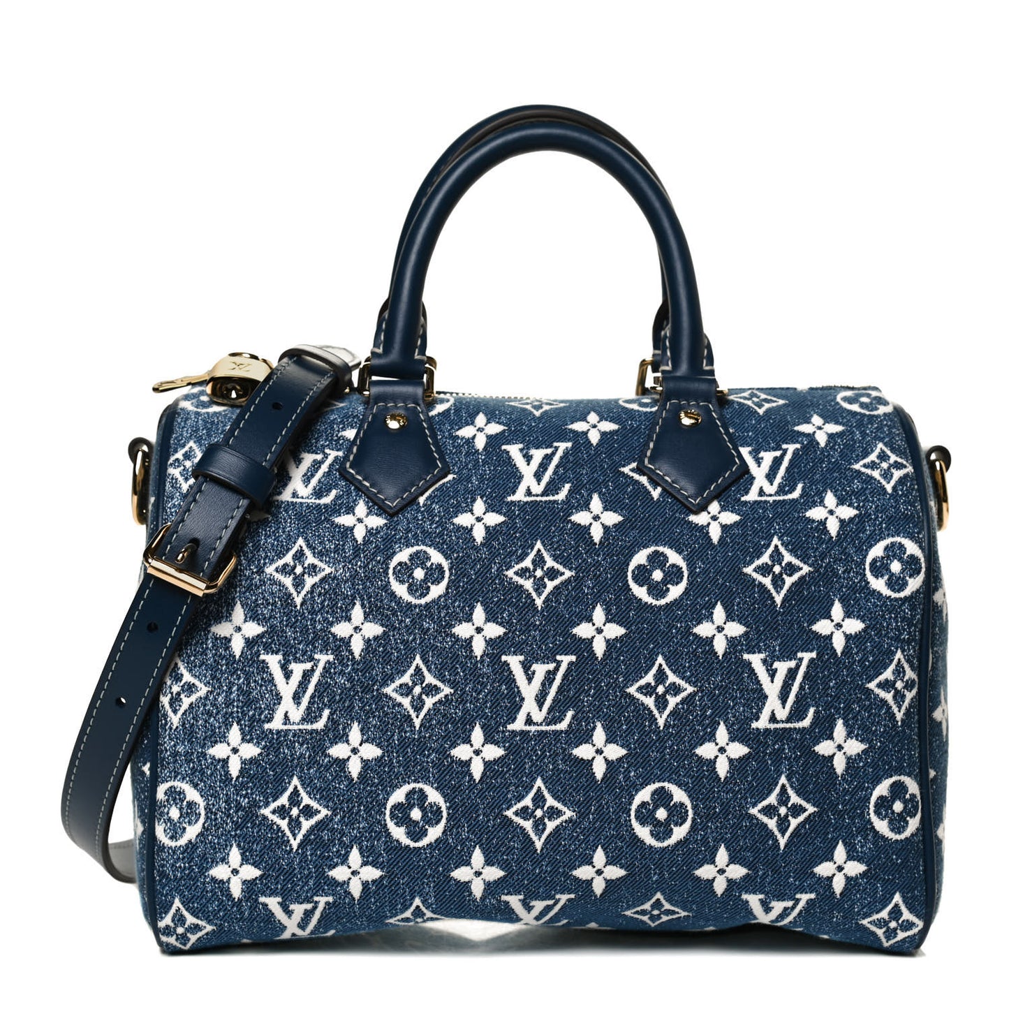 Monogram Jacquard Denim Speedy Bandouliere 25 Bleu