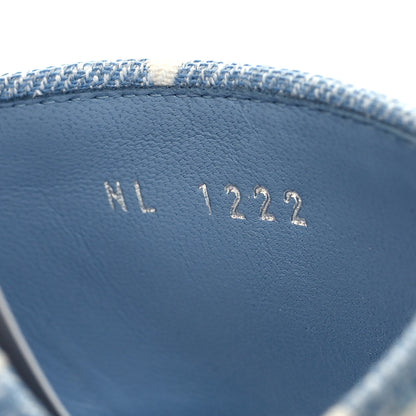Louis Vuitton Monogram Jacquard Denim Platform Sandals 40 Blue 6 of 9