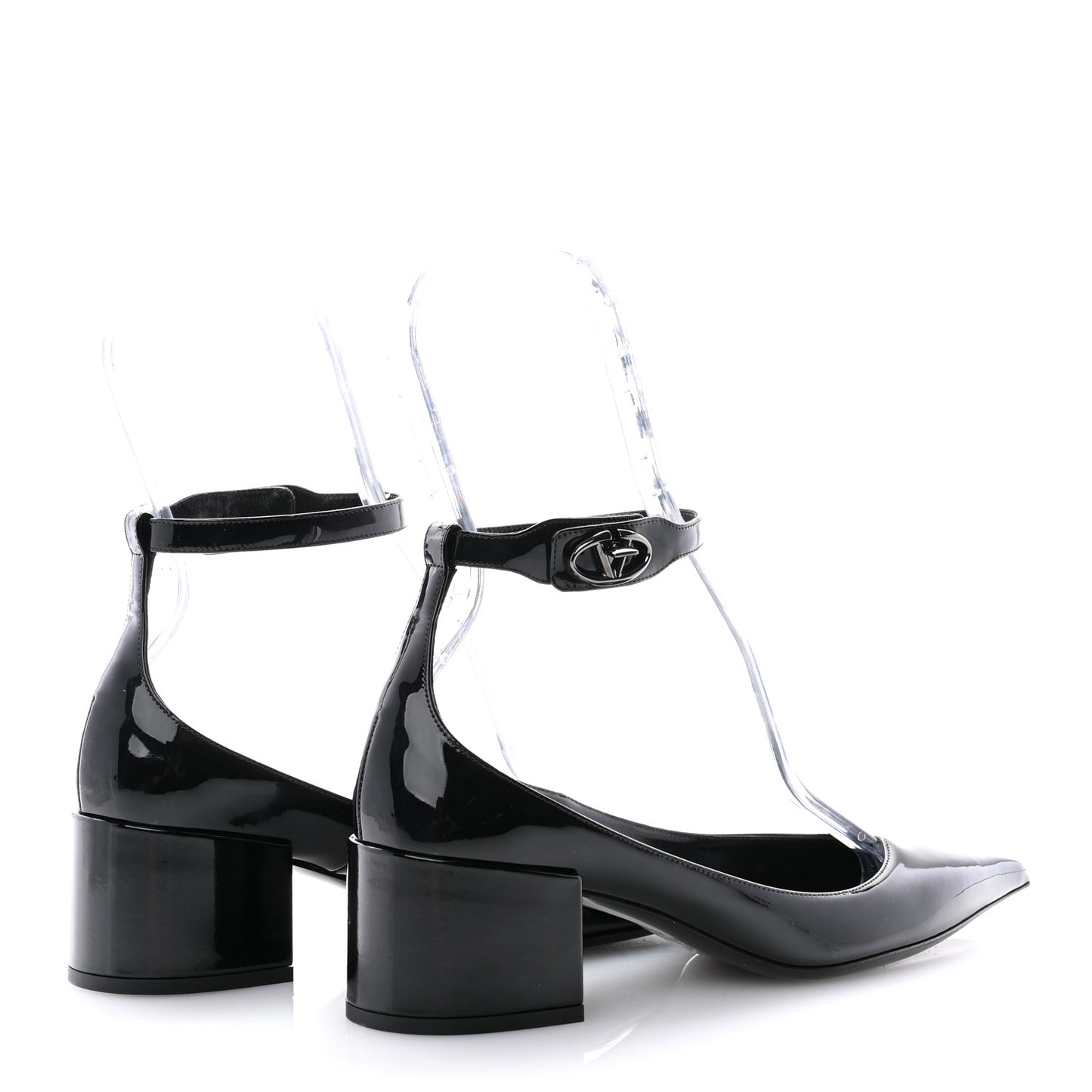 Patent Vlogo Lockette Ankle Strap 50mm Pumps 37 Black