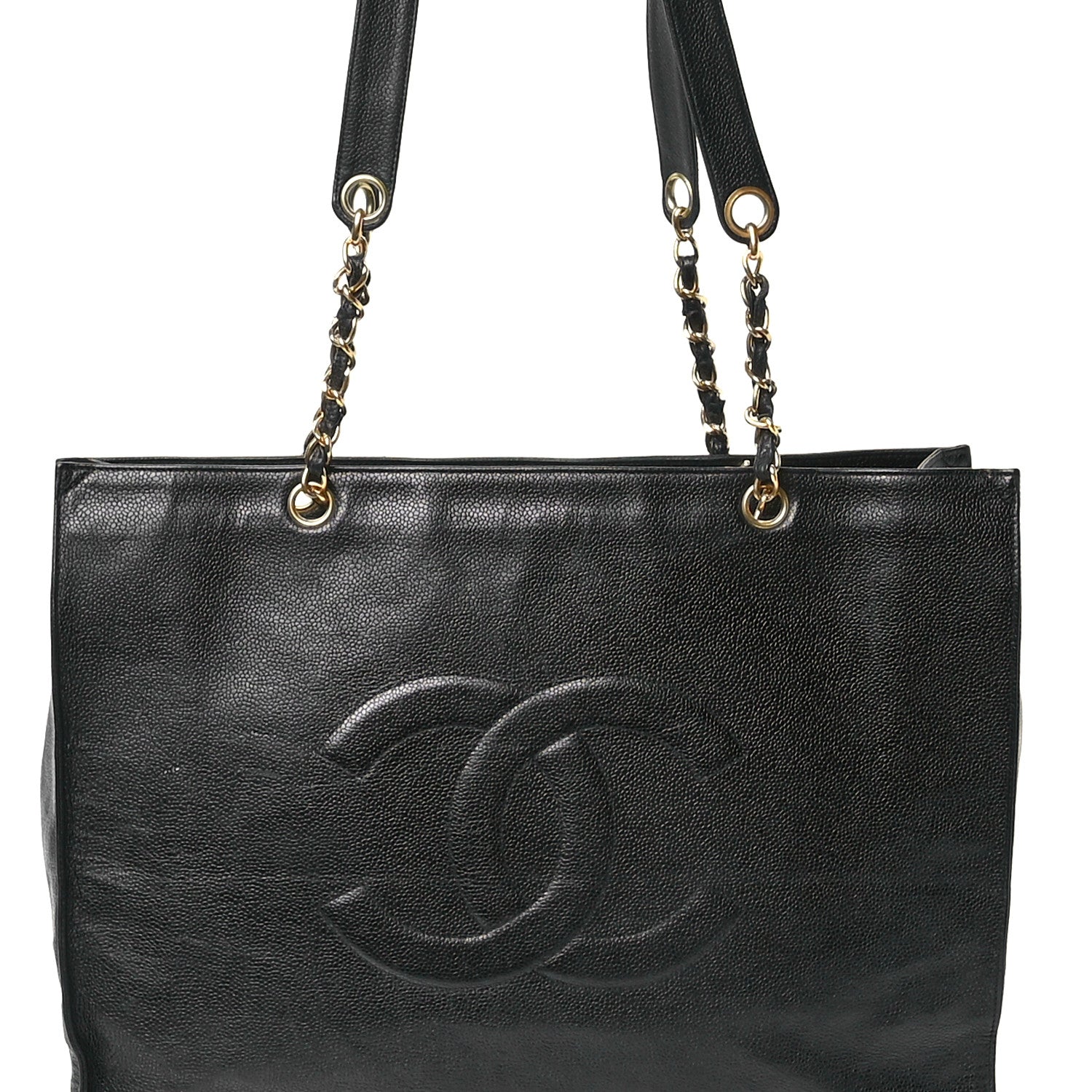 Chanel Caviar CC Shopper Tote Black 8 of 13