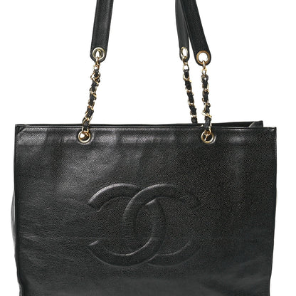 Chanel Caviar CC Shopper Tote Black 8 of 13