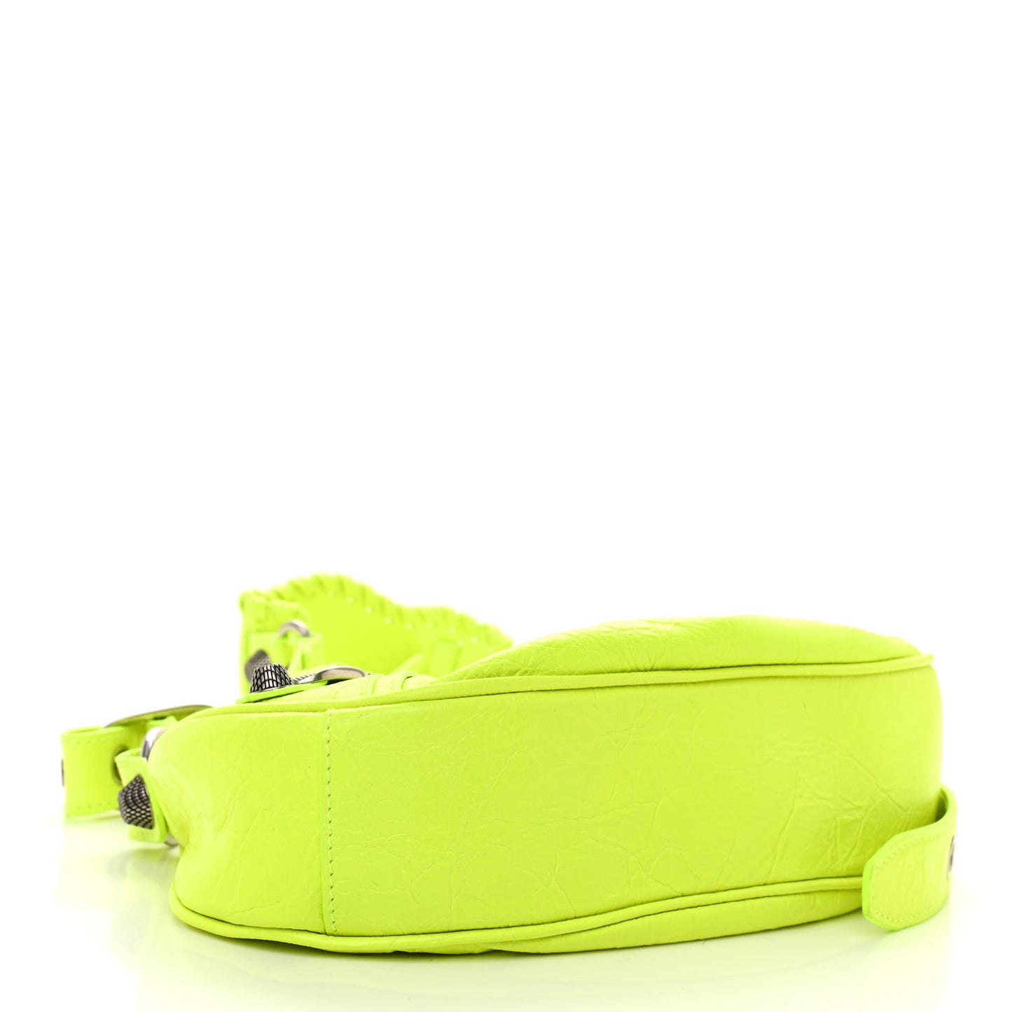 Agneau Arena Le Cagole Shoulder Bag XS Fluo Yellow