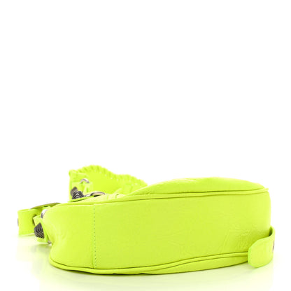 Balenciaga Agneau Arena Le Cagole Shoulder Bag XS Fluo Yellow 5 of 9