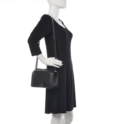 Chanel Caviar Quilted Medium Boy Flap So Black 2 of 10