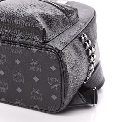MCM Visetos Small Side Stud Stark Backpack Black 10 of 11