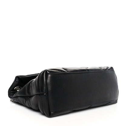 Saint Laurent Lambskin Quilted Small Loulou Puffer Monogram Chain Satchel Black 4 of 12