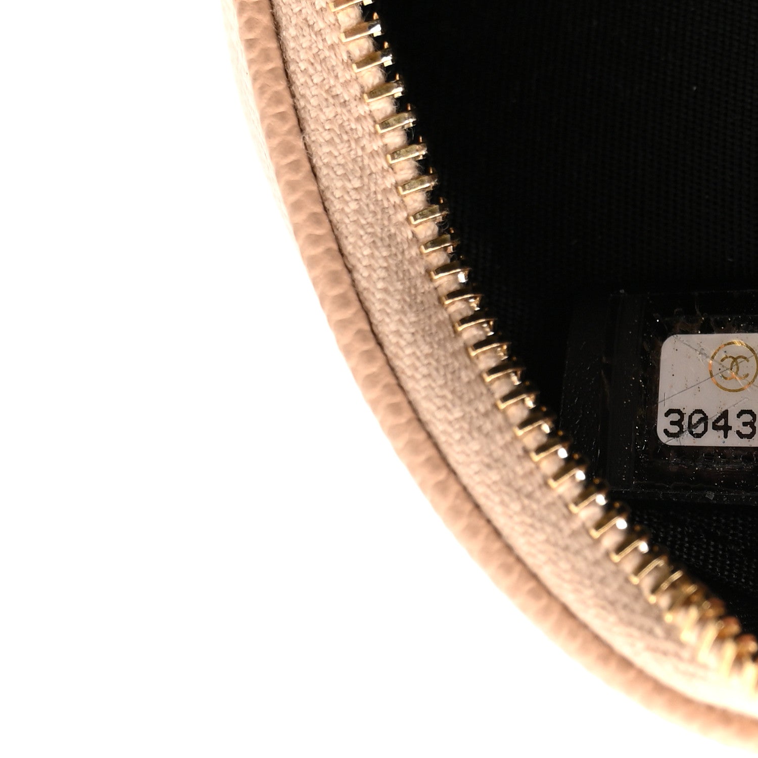 Chanel Caviar Quilted Round Filigree Crossbody Beige Black 7 of 10