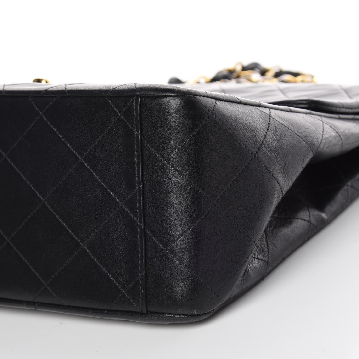 Chanel Lambskin Quilted XL Jumbo Single Flap Black 6 of 23