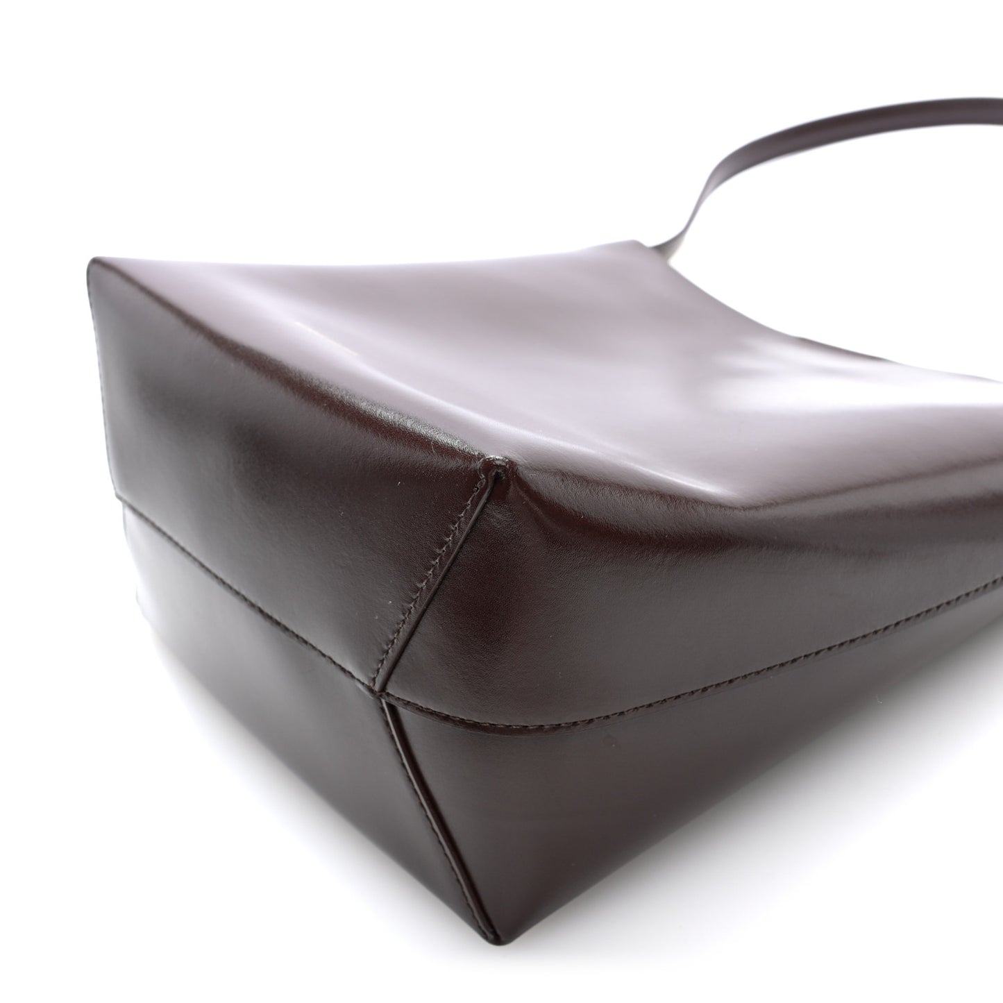 Shiny Smooth Calfskin Small Everyday Cabas Brown