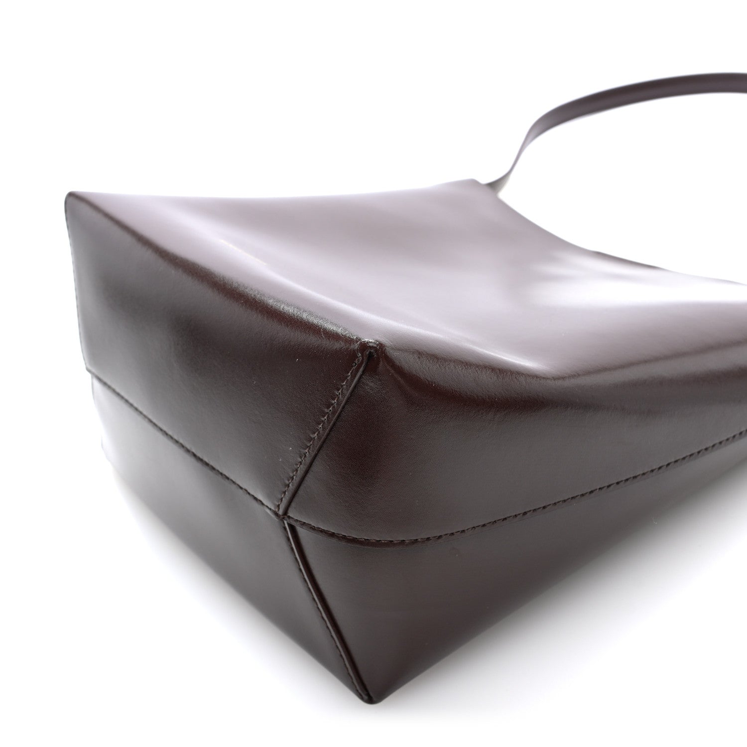 Mansur Gavriel Shiny Smooth Calfskin Small Everyday Cabas Brown 9 of 9