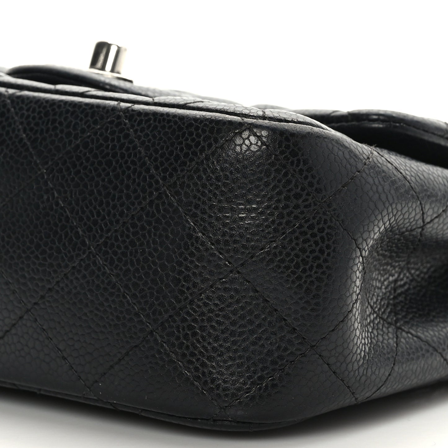 Caviar Quilted Mini Square Flap Black