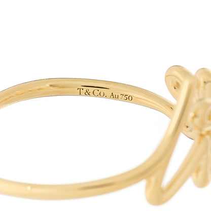 Tiffany 18K Yellow Gold Paloma's Graffiti Love Ring 61 9.5 5 of 6
