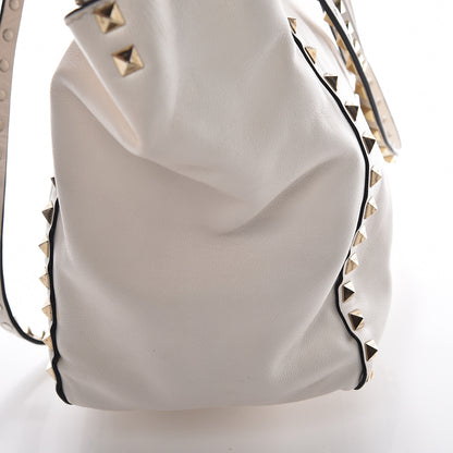 Valentino Garavani Vitello Medium Rockstud Tote Ivory 19 of 20