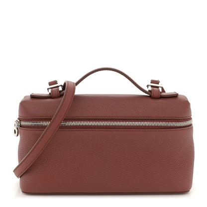 Loro Piana Grained Calfskin L19 Extra Pocket Pouch Kummel 1 of 10