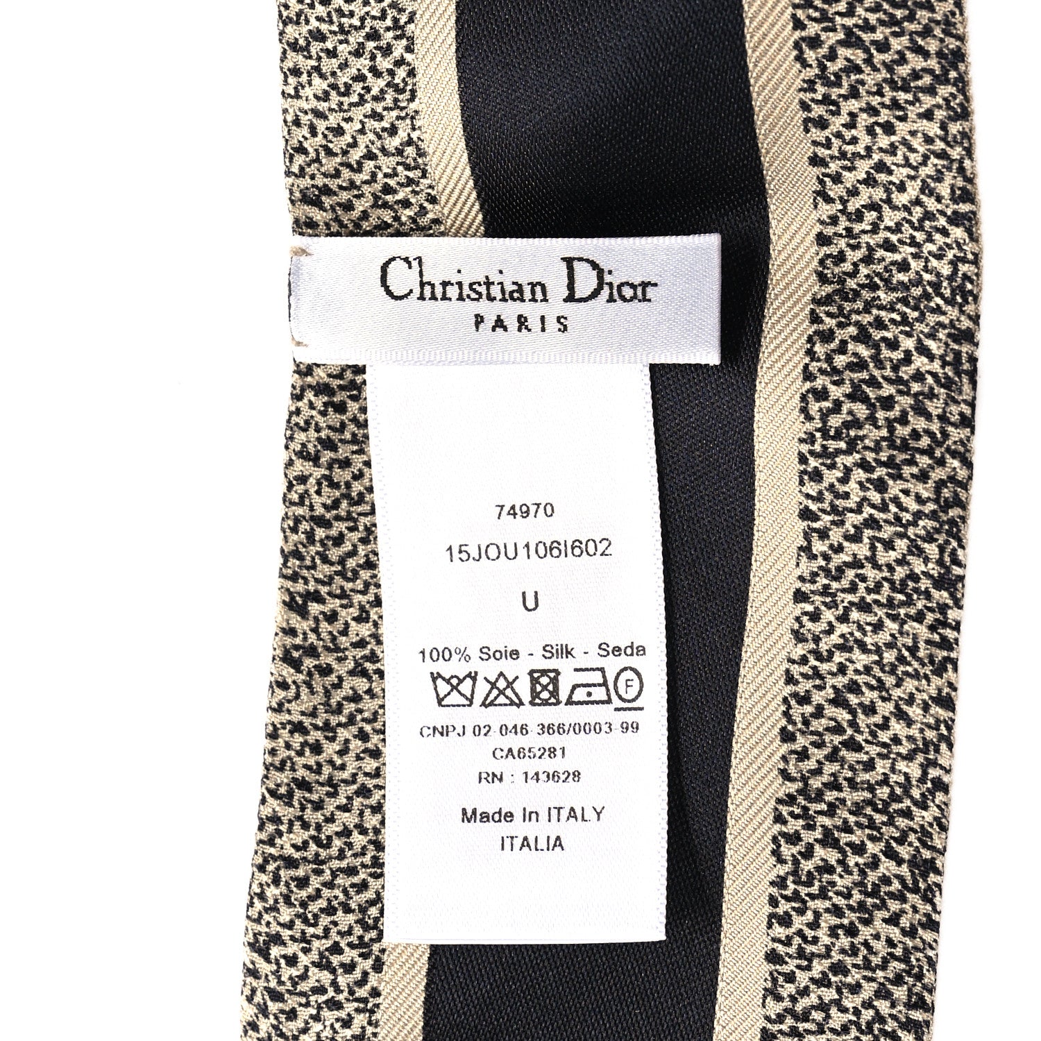Christian Dior Silk Toile De Jouy Reverse Capri Mitzah Scarf Beige Black 3 of 3