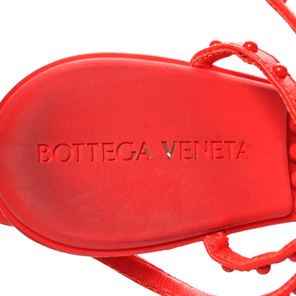 Bottega Veneta Lambskin Studded Multi Strap 90mm Sandals 37 Tomato 8 of 10