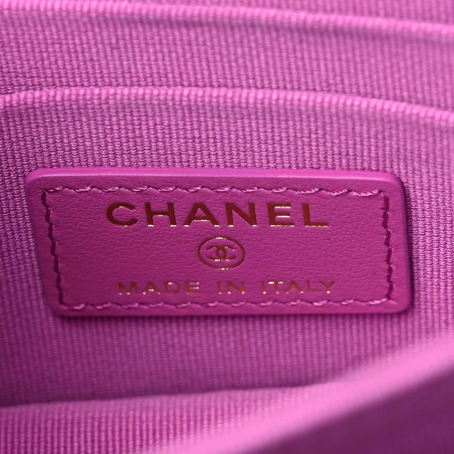 Chanel Tweed Enamel Quilted Pending CC Mini Wallet On Chain WOC Pink Purple 5 of 11