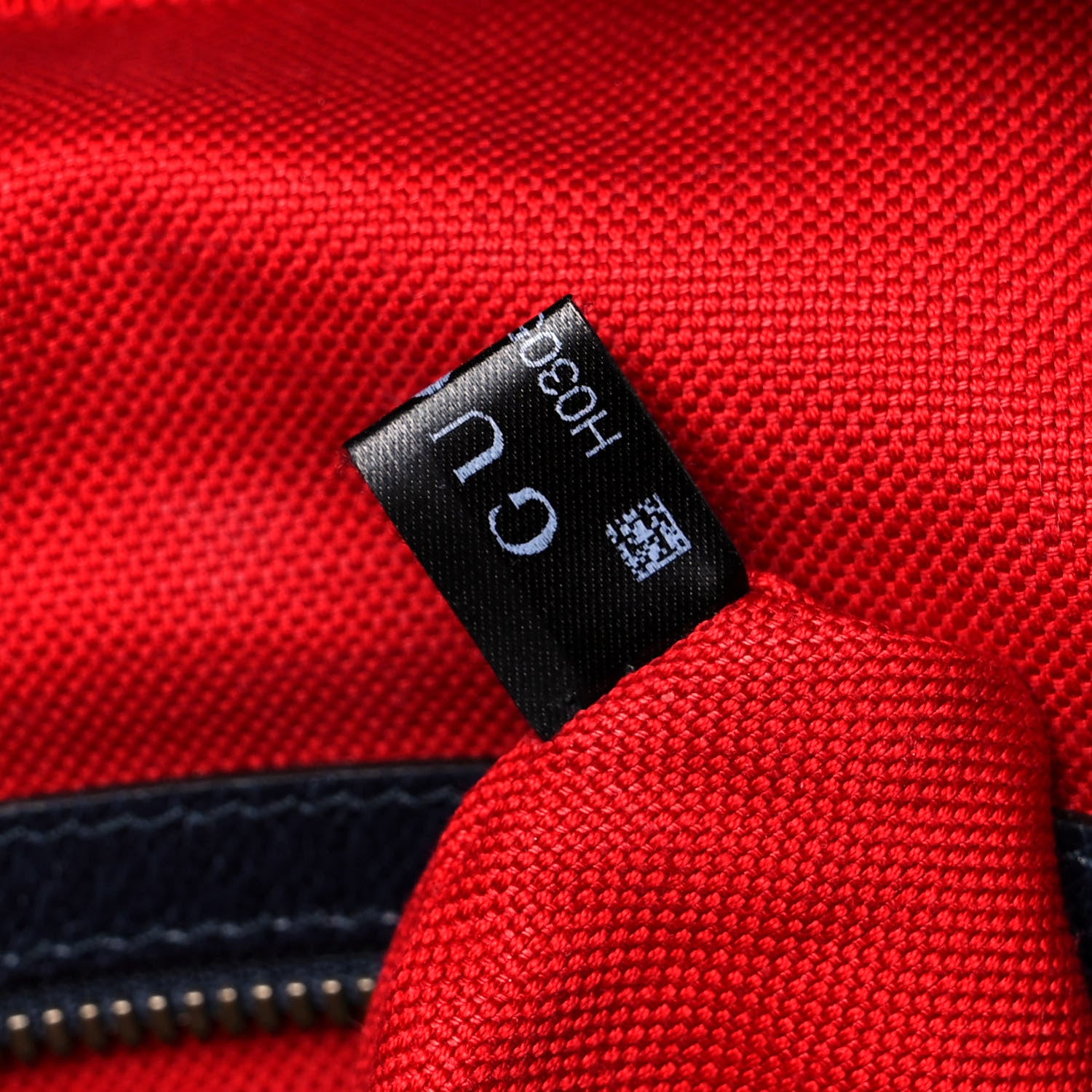 Gucci Covered Wool GG Monogram Small Double Buckle Backpack Navy Red 8 of 13