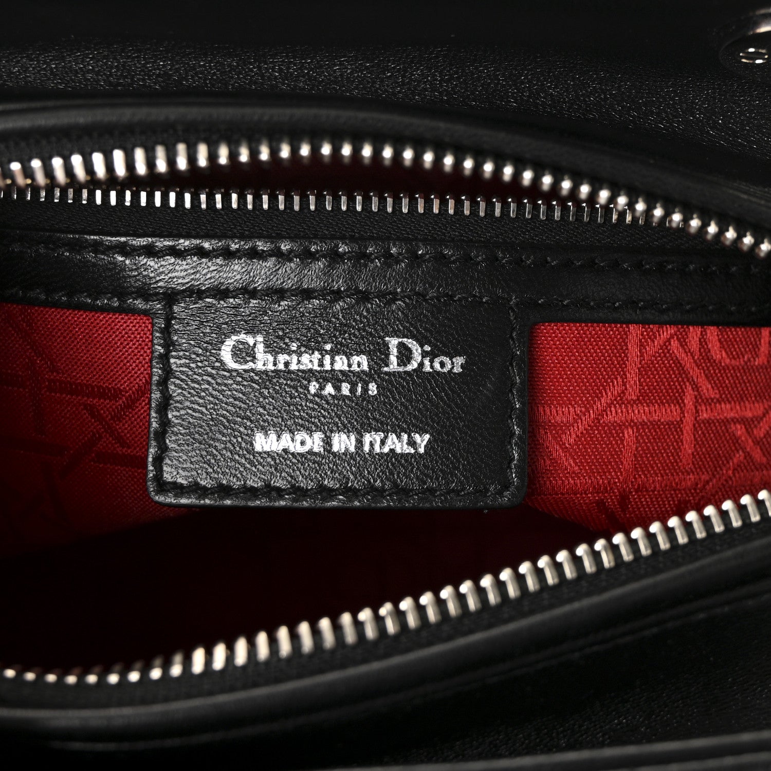 Christian Dior Lambskin Cannage Medium Lady Dior Black 6 of 10