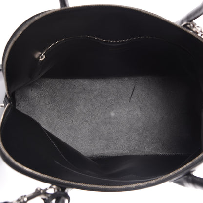 Balenciaga Signature Grained Calfskin Logo M Ville Top Handle Bag Black Rose Shocking 5 of 9
