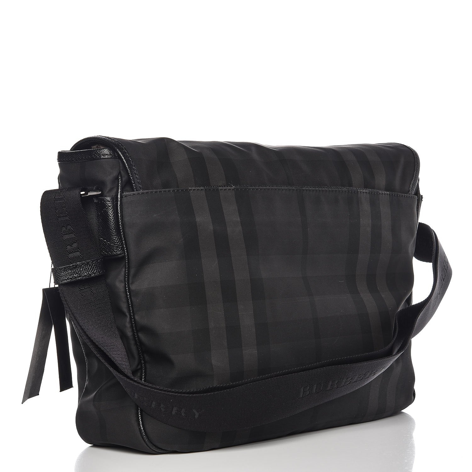 Burberry Smoked Check Medium Elgin Messenger Bag Black 4 of 17