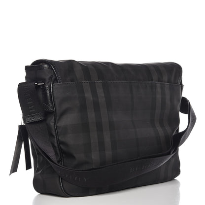 Burberry Smoked Check Medium Elgin Messenger Bag Black 4 of 17