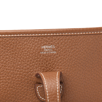 Hermes Taurillon Clemence Evelyne III PM Gold 6 of 11