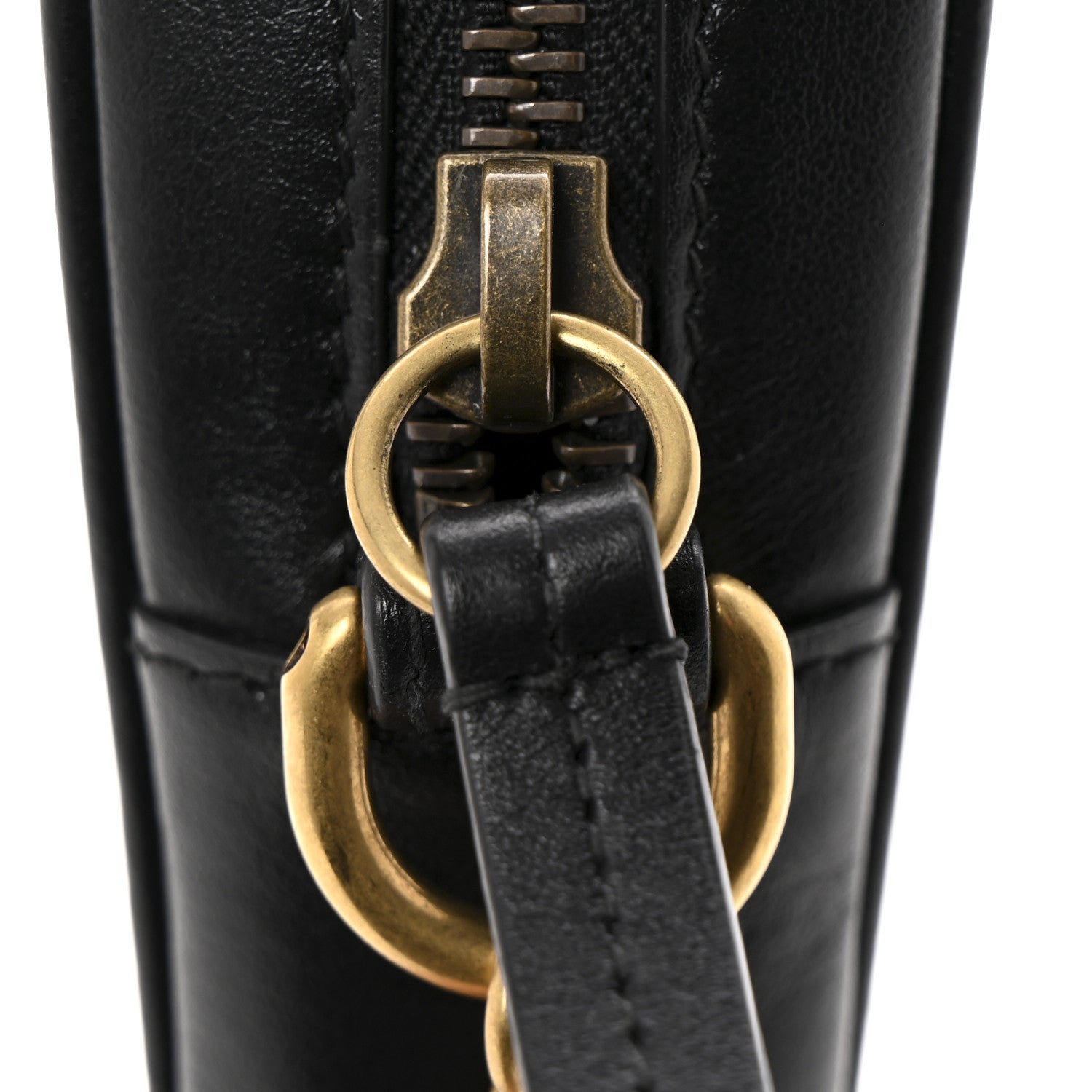 Gucci Calfskin Matelasse Mini GG Marmont Crossbody Bag Black 11 of 12