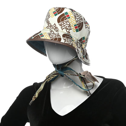 Gucci X THE NORTH FACE Nylon Reversible Self-Tie Bucket Hat L Beige Sky Blue 2 of 9