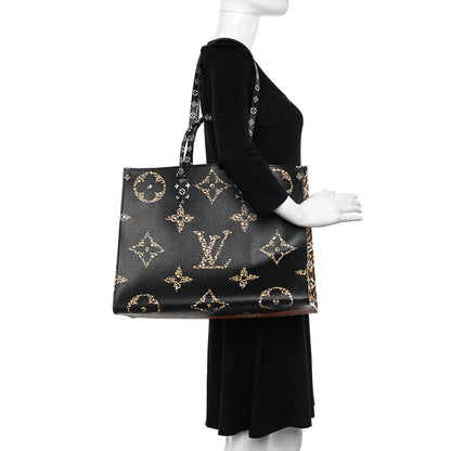 Louis Vuitton Monogram Giant Jungle Onthego GM Black 2 of 10