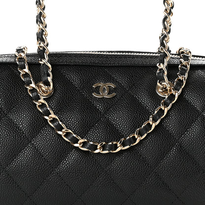 Chanel Caviar Quilted Barrel Clutch With Chain Black 7 of 10