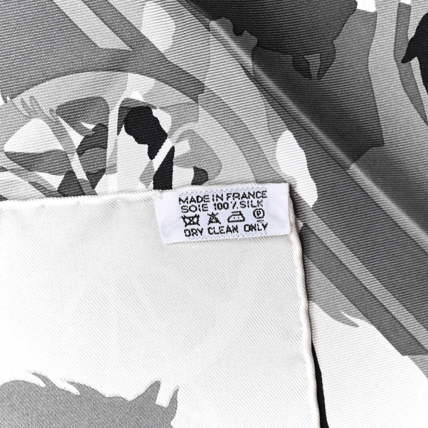 Hermes Silk Ex-Libris En Camouflage Scarf 90 Gris Perle 5 of 5