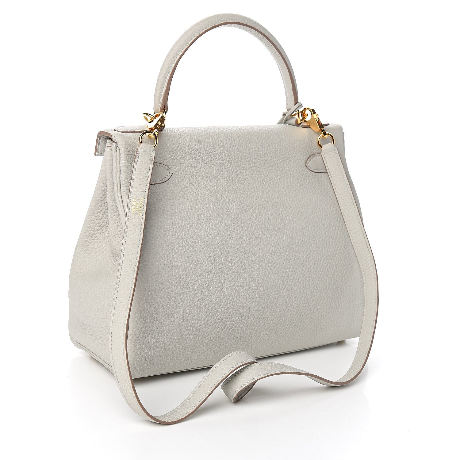 Hermes Taurillon Clemence Kelly Retourne 28 Gris Perle 2 of 9