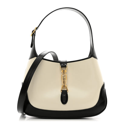 Gucci Boarded Dyana Lux Calfskin Bi-Color Small Jackie 1961 Hobo Mystic White Black 1 of 9