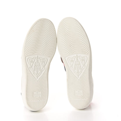 Gucci Calfskin Ayers Web Blind for Love Embroidered Mens Ace Sneakers 10 White 6 of 10