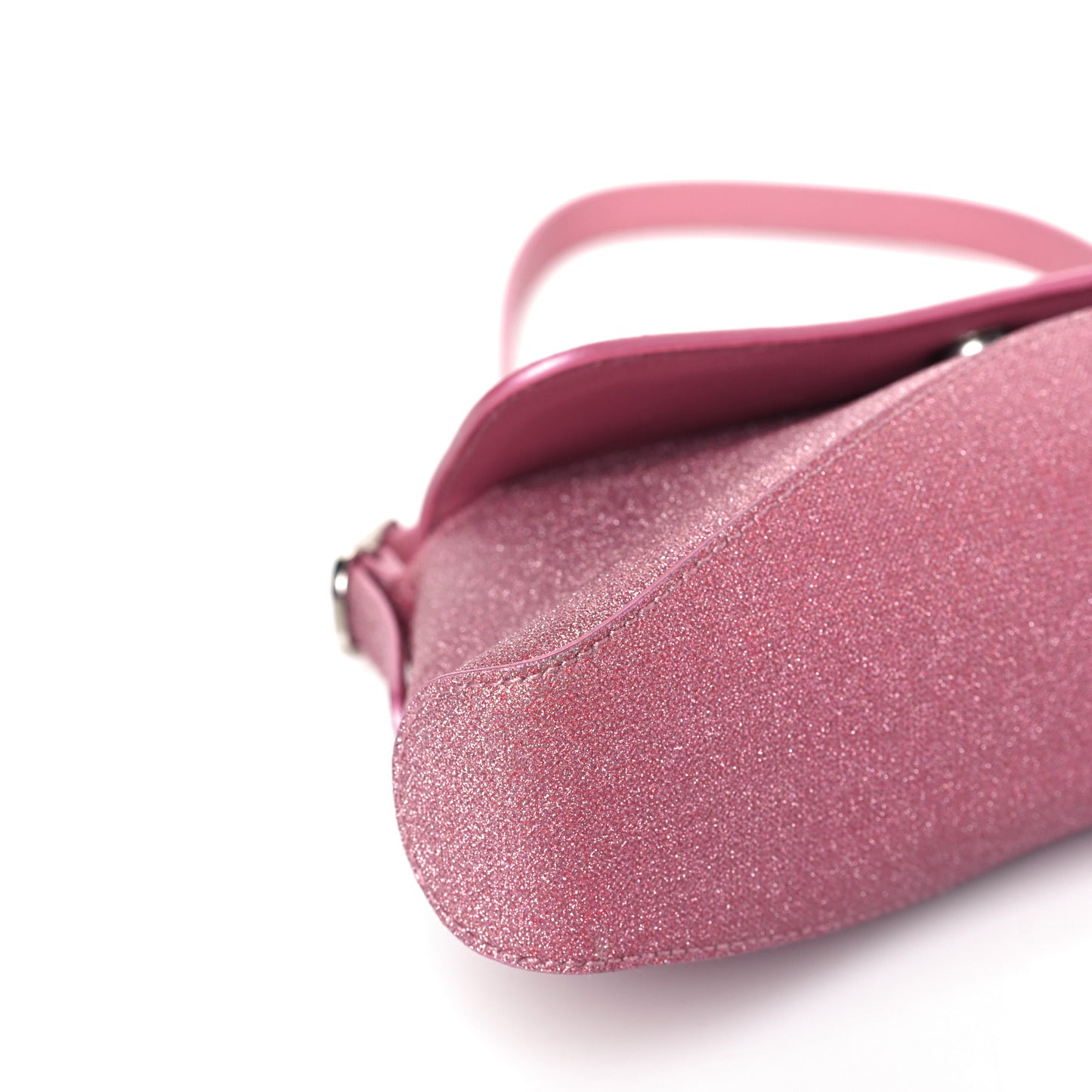 Sparkling Fabric Small XX Flap Stretch Bag Sweet Pink