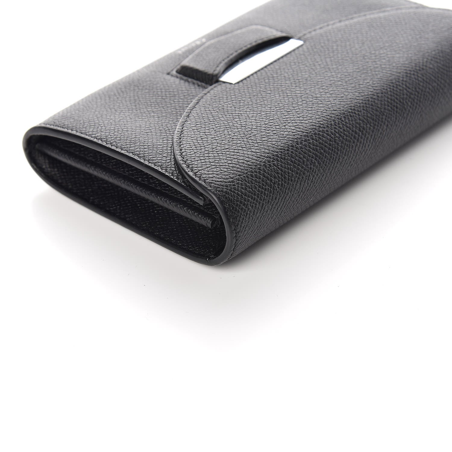Celine Grained Calfskin Medium Trotteur Multifunction Flap Wallet Black 9 of 10