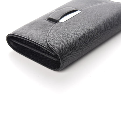 Celine Grained Calfskin Medium Trotteur Multifunction Flap Wallet Black 9 of 10