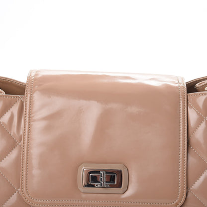 Chanel Patent Quilted Accordion Mademoiselle Flap Beige 9 of 10