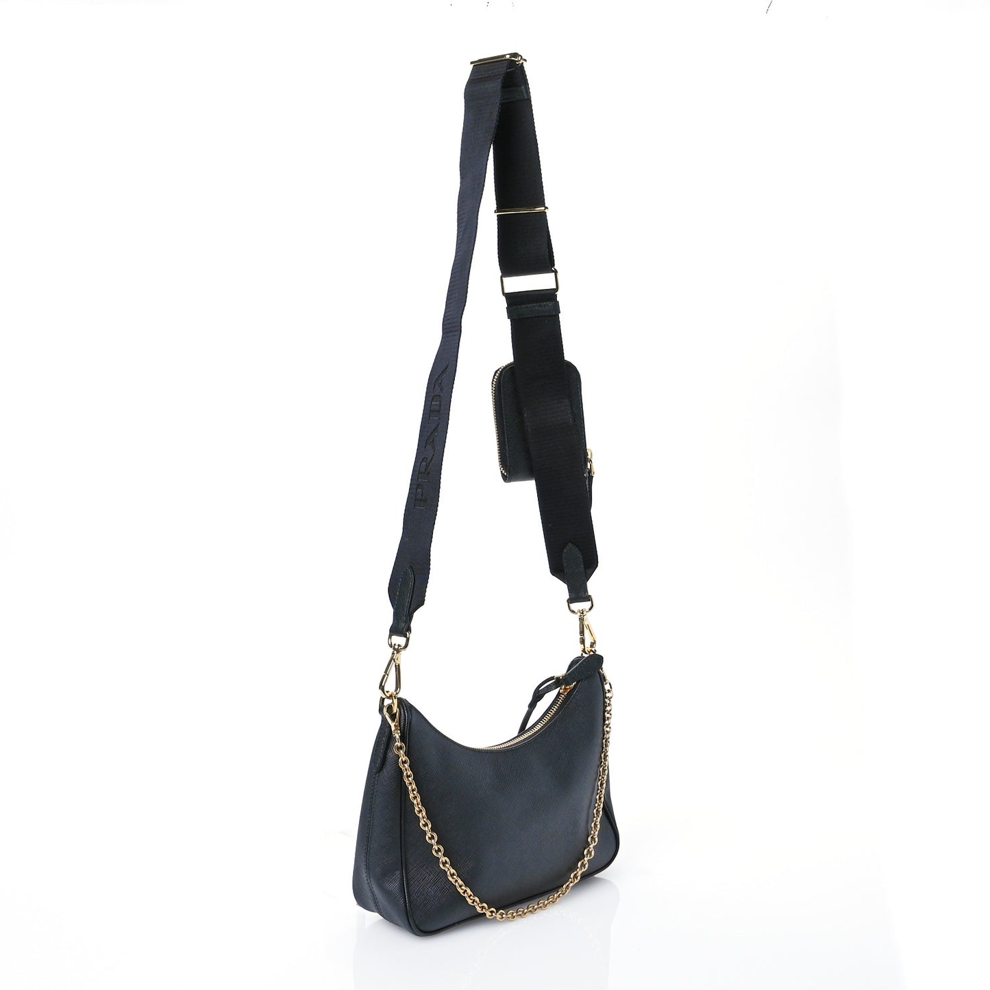 Saffiano Lux Re-Edition 2005 Shoulder Bag Black
