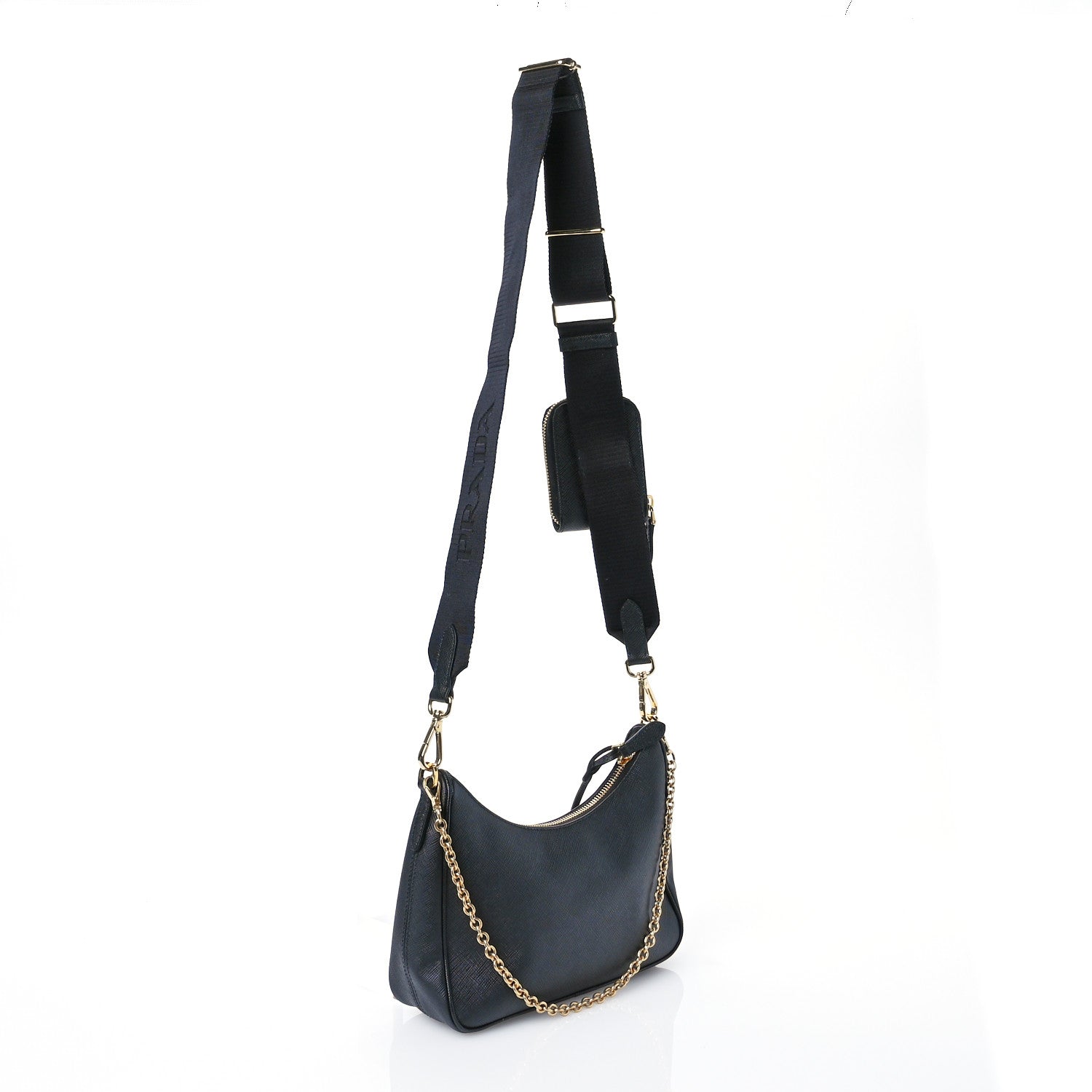 Prada Saffiano Lux Re-Edition 2005 Shoulder Bag Black 3 of 11