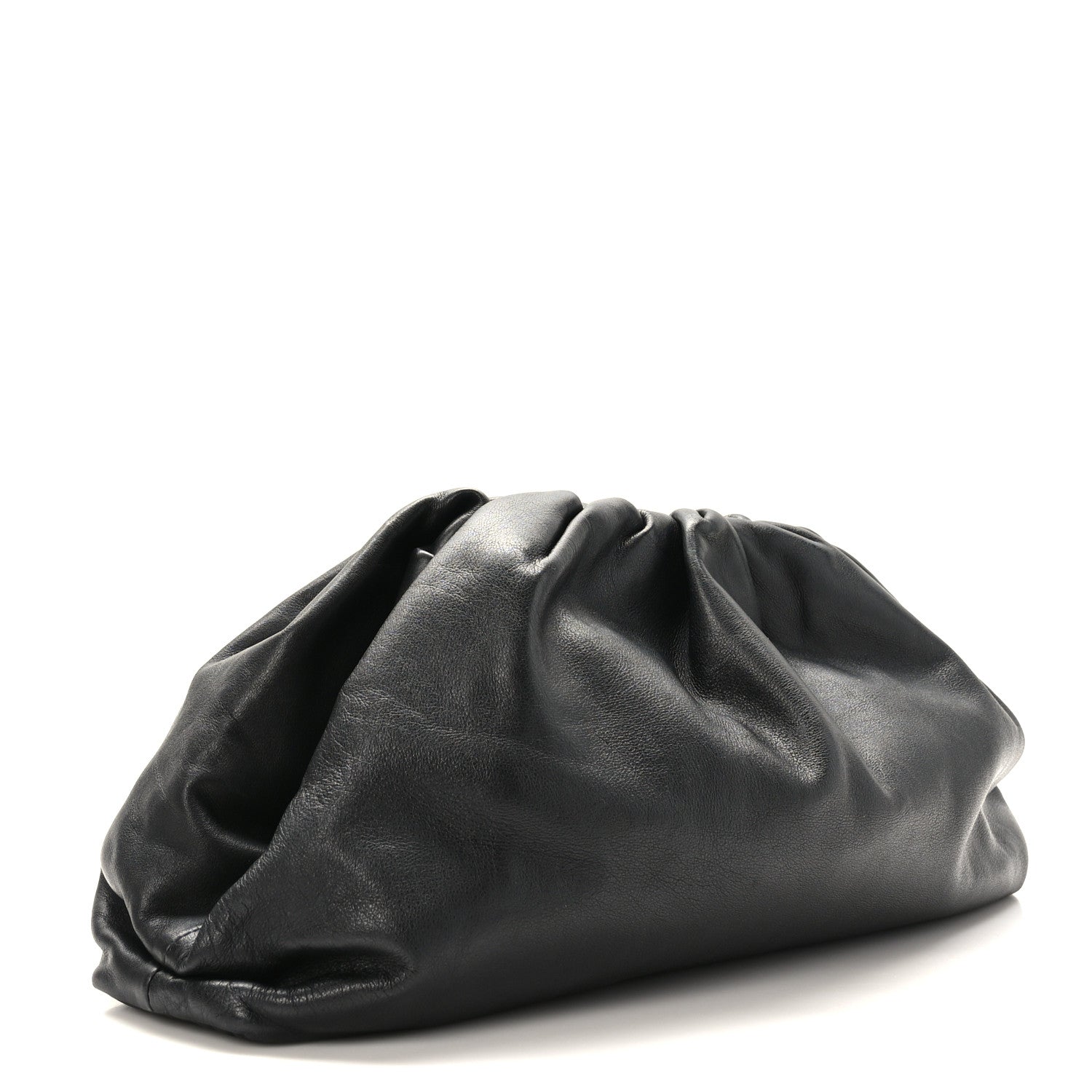 Bottega Veneta Smooth Butter Calf The Pouch Oversized Clutch Black 3 of 9