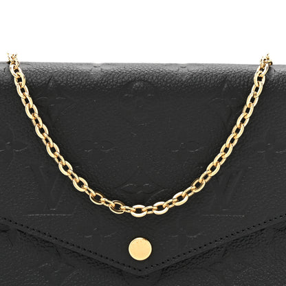 Louis Vuitton Empreinte Pochette Felicie Chain Wallet Black 10 of 13
