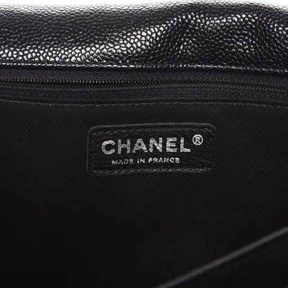 Chanel Grained Calfskin Large Natural Beauty Flap Black 6 of 7