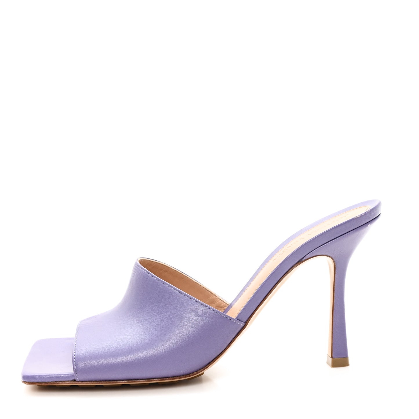 Lambskin Stretch Mule Sandals 39 Lavender