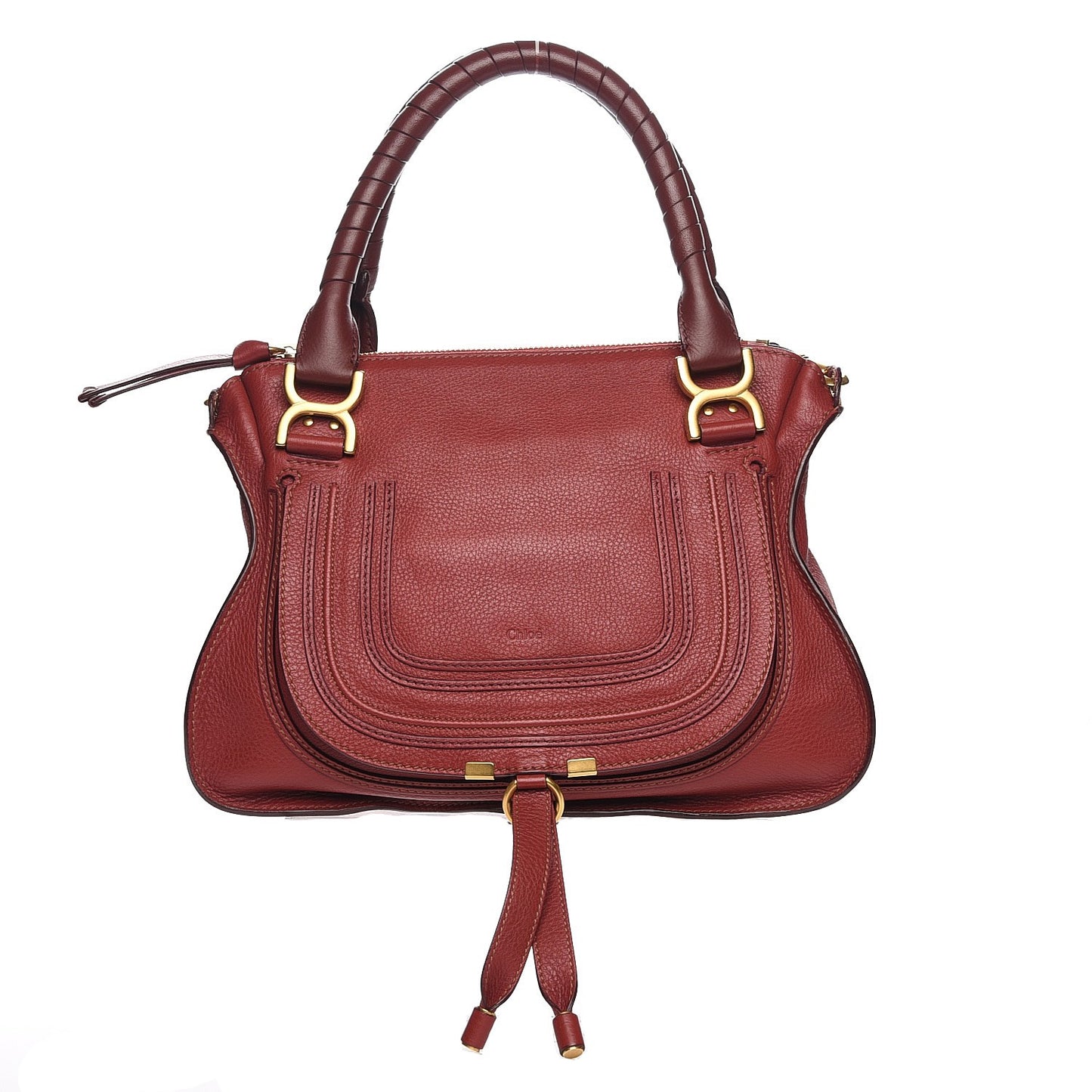 Calfskin Medium Marcie Satchel Berry Cupcake