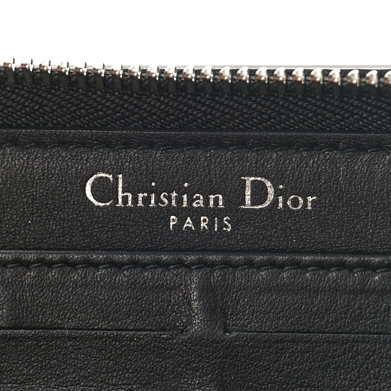 Christian Dior Calfskin Paradise Diorissimo Voyageur Wallet Black 6 of 8