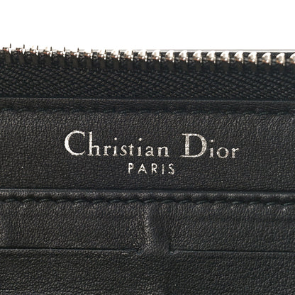 Christian Dior Calfskin Paradise Diorissimo Voyageur Wallet Black 6 of 8