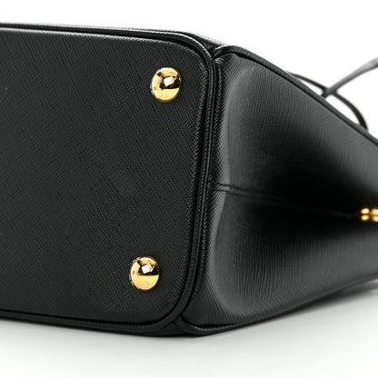 Prada Saffiano Small Galleria Double Zip Tote Black 12 of 16